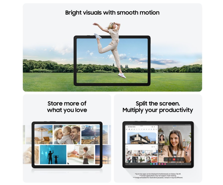 Samsung Galaxy Tab A9+ - 128 GB - Zilver